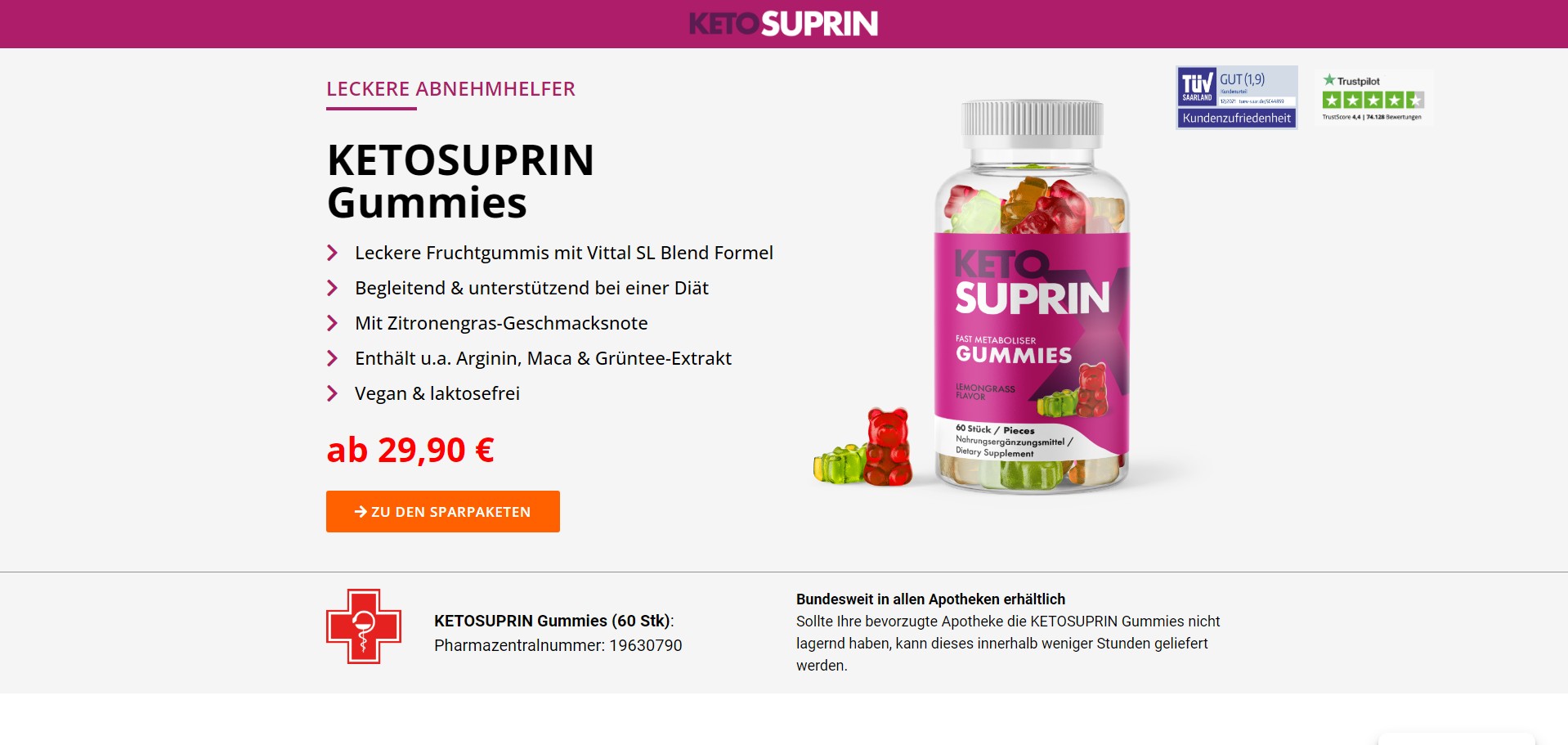 KetoSuprin Gummies termék